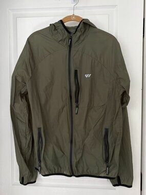 Wulibike Lightweight Windbreaker Pockets Hoodie Full Zip Packable Jacket